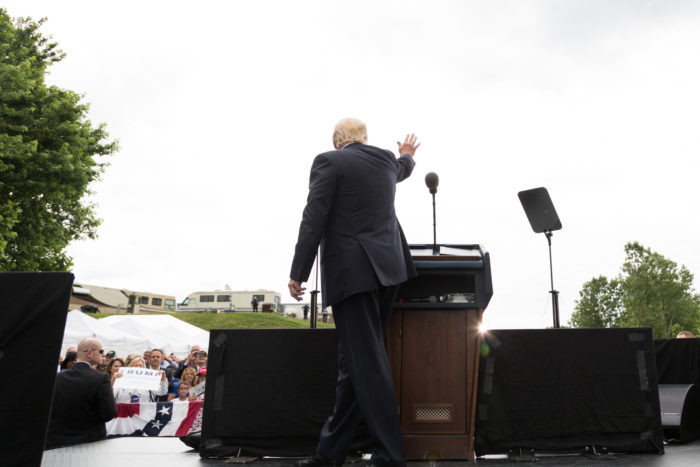 President Donald Trump delivers remarks on infrastructure initiative at inland waterway site Wednesday June 7, 2017, at Rivertown Marina in Cincinnati, Ohio.  (Official White House Photo by Shealah Craighead)