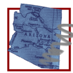 Arizona map with a scribble over it.